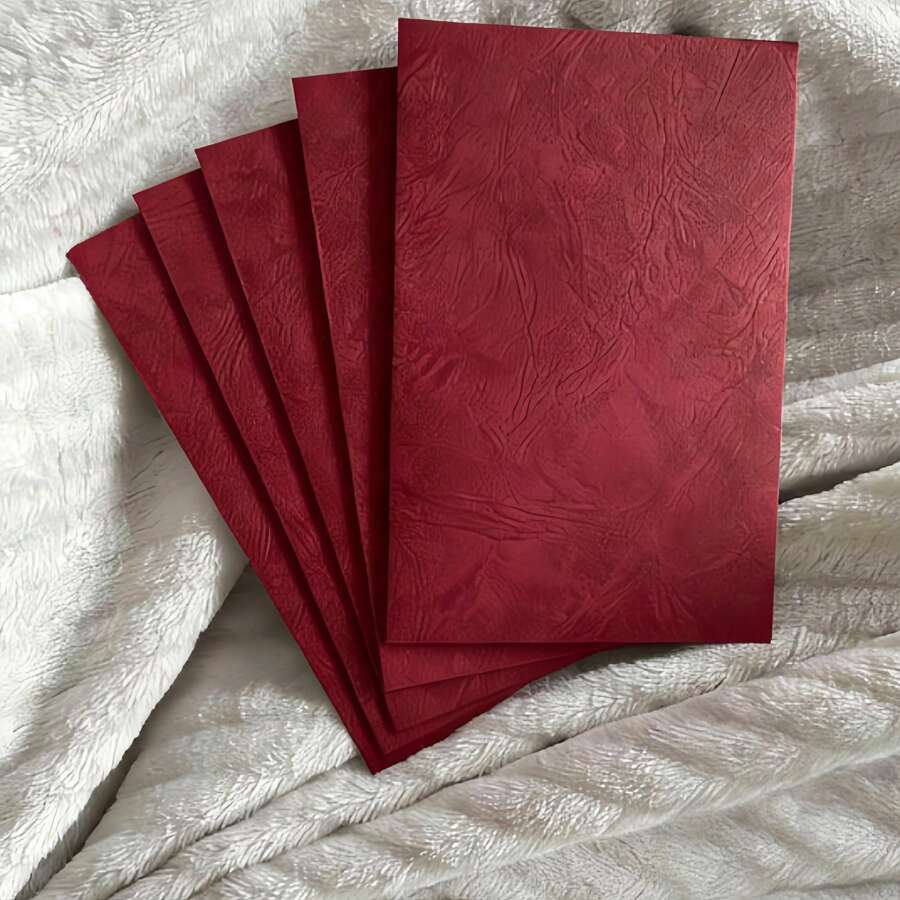 50PCS Vintage Oriental Red Tree Envelopes & Stationery Set - 16.5x11cm Embossed Wedding Invitations, Greeting Cards, Valentine's Love Letters, Chinese Style Textured Paper Gift Box - A - View 1