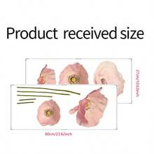 1set Pink Flower Wall Sticker, Self-Adhesive Paper, Suitable For Home Decoration, Room Decoration, Wall Decoration, PVC Waterproof Material, Removable - Self-adhesive - View 7