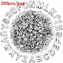 200-600顆大寫字母珠子－銀色字母，適用於珠寶製作、手鍊、項鍊、鑰匙圈、鞋帶與手工藝品－鮮豔派對裝飾、手工珠飾、鑰匙圈配件－返校季 - 銀色 - 查看 6