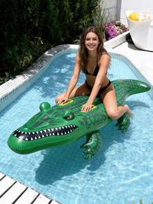 Crocodile Inflatable Float Ride, Large Inflatable Crocodile Riding Toy, Adult Water Floating Paddle Board, Suitable For Water Park Swimming - A - View 2