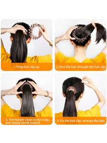 Vintage Bird Nest Hair Clip, Large Size Expandable Magic Hair Clip, Suitable For Girls And Women, Extendable Bun Holder - Multicolor - View 5