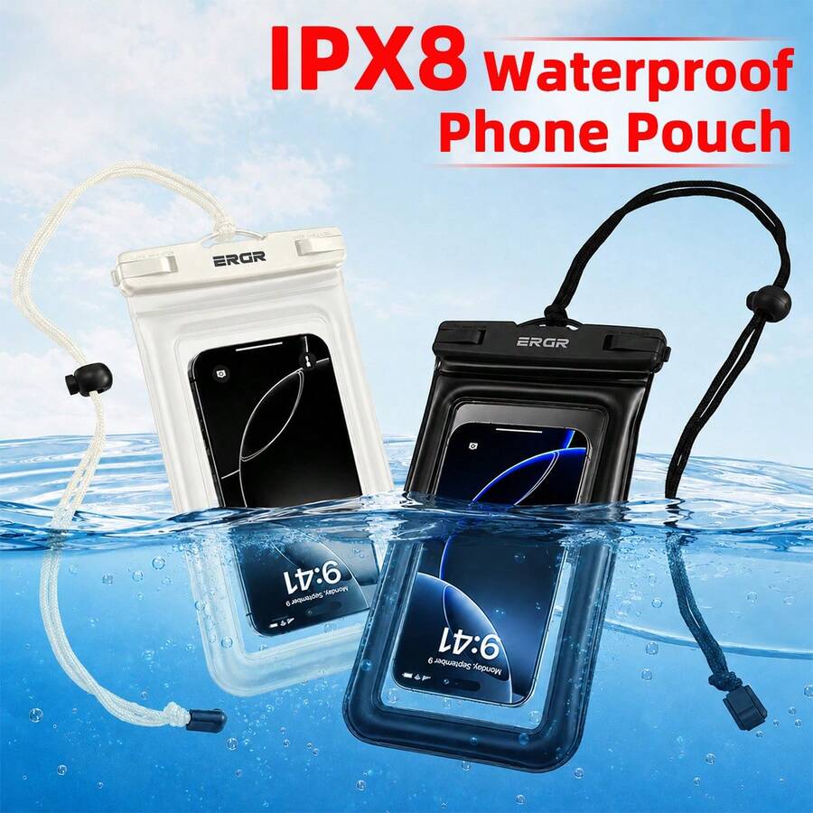 1 pieza Bolsa impermeable sellada para teléfono, bolsa flotante universal, funda transparente con pantalla táctil para playa, piscina, buceo, fotografía submarina y viajes - A - Ver 1