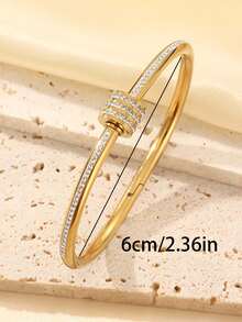 18K Gold Plated Women's High-End Lucky Stackable Bracelet With Colorful Lucky Bracelet, 304 Stainless Steel Waterproof Hypoallergenic, Gift For Girlfriend, Best Friend, Mom, Wife, Daily Versatile Commute Women's Jewelry Set - Gold - View 14
