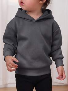 [Halloween] 1 Stück Jungen Dunkelgrau Kapuzenpullover HALLOWEEN VIBES Streetwear Cool Kürbiskopf Spinnennetz Halloween Locker Lässig Unisex Top - Dunkelgrau - Übersicht 2
