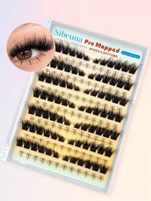 Sibeuna 168pcs Cluster False Eyelashes, Mixed Upper And Lower Lashes, C/D Curl, Fluffy And Lightweight, Includes Matching Single Lower Lashes, Voluminous, Suitable For Beginners To Apply, Salon-Style Lash Extensions - C/D MIX - View 7