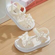 Vicvait Girls Cute Bow Decor Fashion Sunny Sandals - White - View 6