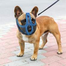 1pc Upgraded Breathable Mesh Dog Muzzle, Adjustable Buckle, Anti-Bite Anti-Swallow Muzzle, Suitable For Pug And Bulldog - Multicolor - View 2