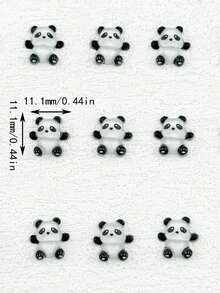 20 Pcs/Bag Kawaii Clear Cartoon Cute Flatback Resin Animal Cartoon Bear Resin Art 3D Nail Charm Nails Nail Supplies Nail Charms - Multicolor - View 3