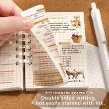 2pcs A7 Transparent Loose-Leaf Notebooks, With Removable Grid Inner Pages, 80 Pages Per Book, Mini Notebook For Students And Office Use, Replaceable Inner Pages, Back To School Gift, Ideal Choice For Halloween And Christmas Gifts - Multicolor - View 6