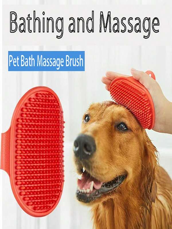Premium Soft Pet Bath Massage Brush, Gentle Irritation-Free Skin Grooming Scrubber, Multifunctional Shower Cleaning Tool For Dogs Cats Small Large Pets