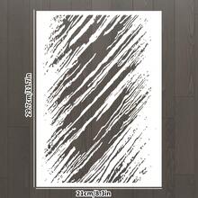 29.7cm X 21cm Vomit Brush Stroke Template, Abstract Distressed Stripes Reusable Painting Stencil, Suitable For Craft Projects, Wall Decor, Canvas And Furniture Art, Easy To Use, 11.7 Inch X 8.3 Inch Template - A - View 8