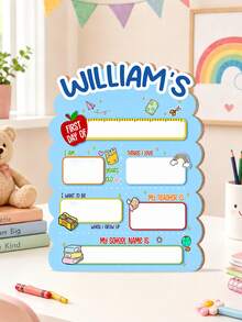 Personalized First Day Of School Sign Customizable Text Writable Photo Prop Commemorative Board Record Growth Classroom Decoration - Multicolor 4 - View 17
