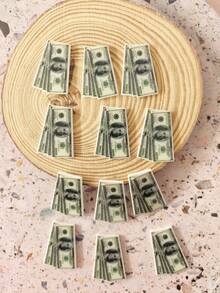 Fashionable Hip Hop Dollar Bill Pendant, Suitable For DIY Jewelry, Earrings, Necklaces, Bracelets, Bag Charms, Keychains, Perfect For Summer Beach Vacation Accessories And Back To School Gifts - Multicolor - View 2