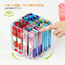 コーヒースティック 収納ケース アクリルケース ティーバッグケース 透明 コーヒーポッドカプセル収納 ティーバッグラック カプセル収納 小物整理 (透明 6仕切り) - 透明 回転式 4仕切り - チェックする 3