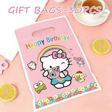 SANRIO 10pcs 30pcs 50pcs KT Cat Gift Packaging Bags, Gift Wrapping Bags For Birthday, Wedding, Party Decoration, Random Style Sent, Gift Packaging Bags For Family And Friends, Perfect Packaging Bags Worth Owning - A - View 6