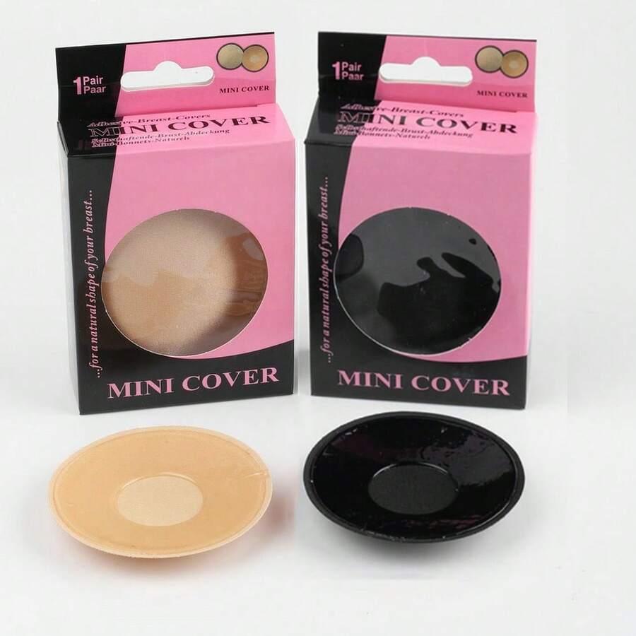 1 Pair 6.5cm/10cm Transparent Pull-Up Nipple Covers, Invisible Seamless Breast Petals, Suitable For Wedding Photography, Sports, Casual, Evening Events - Multicolor - View 1