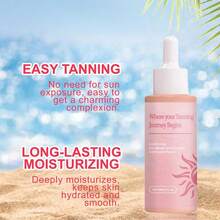 60ml Tanning Drops With Vitamin And Moisturizing Ingredients, Vegan & Cruelty-Free, Waterproof Long-Lasting Self-Tanning, Perfect For Beach Look, Natural Bronze Effect Suitable For All Skin Types - Pink - View 2