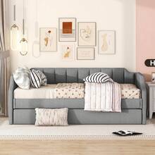 90 X 200(190) DAY Bed Frame, Padded Folding Bed Frame, Grey - 灰色 - 查看 3