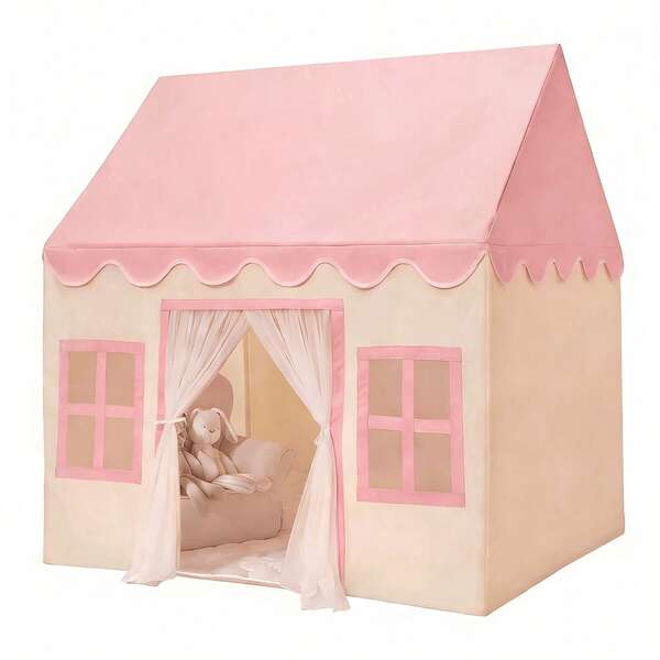 SweHouse Tienda de campaña infantil para niños pequeños, juguete de regalo para interior y exterior para niños y niñas. Incluye tapete y luces de estrellas. Ideal como regalo de cumpleaños. Estilo princesa de cuento de hadas.