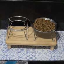 Cat Food Stand For Automatic Feeder & Tradition Bowls, Elevated Cat Food Table Station, Raises Feeder/Bowl By, Premium Solid - one-size - View 5