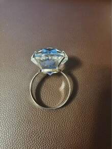 Crystal Confession Proposal Gift, Recommended Valentine's Day Gift For Girlfriend/Wife, DIY Creative Couple Ring, Valentine's Day Surprise Large Diamond Ring Gift - A - View 7