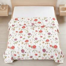 White Microfiber Summer Quilt, Lightweight 100% Polyester Bedding Comforter For Bedroom And Guest Room - Size 220X200CM Options - White - View 2
