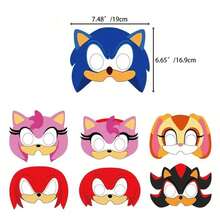 Sega Cartoon Party Mask, Anime Periphery Paper Mask, Anime Figure Hedgehog Image For Cosplay Props Festival Party Birthday Party Decortaions - View 6