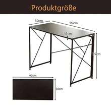 Natural Folding Desk - Perfect For Home Office - Black - View 2