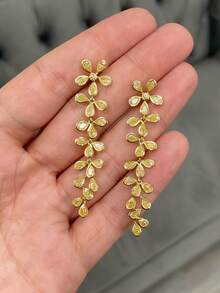 1 Pair Elegant Cubic Zirconia Earrings Women's Wedding Anniversary Accessory Gift - 1# - View 6