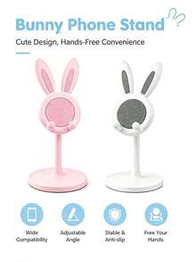 Cartoon Rabbit Universal Phone Stand, Adjustable Extendable Height-Adjustable Desktop Slouchy Phone Holder, Portable For Students Learning, Office, Bedroom, Watching And Decoration - Multicolor - View 7