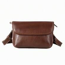 Top-Layer Cowhide Men's Shoulder Bag, Fashionable Casual Tiger Head Bag, Genuine Leather Crossbody Bag, Vegetable-Tanned Leather Men's Bag, - YH8045-2 Black Small Upgrade Version - View 8