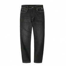 CAMEL CROWN Celana Jeans Pria Serbaguna Tahan Air, Potongan Lurus Elastis, Cocok untuk Aktivitas Luar Ruangan seperti Mendaki dan Olahraga. - Hitam - View 2