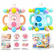 Infant Montessori Toys - Baby Teething Relief - Newborn Teething Toys 0+ Months Girls Boys Ball Chewing Toy Gift Toddler Teething Toys Colorful Soft Silicone Ring Teether, Soothing Teether, Teething Gum Set, Suitable For Toddlers And Infants (Note: Ball And Small Parts Color Box Position Are Random) Mini Version - Color - View 9