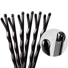 50/100/150pcs Black Straight U-Shaped Hair Pins Women Hair Clips Curly Wave Hair Clips Women Hair Clips Styling Hair Accessories Lock Curly Hair Clips Straight Hair Clips Black Hair Clips Bridal Hair Accessories Hair Clips Styling Hair Accessories Women Hair Bun - Silver - View 5