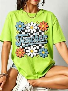 Women T-Shirts - 青檸色 - 查看 2
