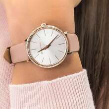 Michael Kors MK2803 玫瑰金水晶大錶盤女款腕錶 淺灰色 極簡 防水 優雅 石英手錶 - 均碼 - 查看 2