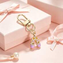 5pcs Minimalist Ballet Shoes Pendant With Rhinestone Decor, Lipstick Bag Accessory, Cute Car Key Chain Keychain - Multicolor - View 8