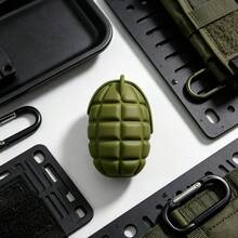 戰術硬幣包，手榴彈造型矽膠迷你拉鍊包，創新男玩家禮物，日常通勤迷你手提包 - A - 查看 3