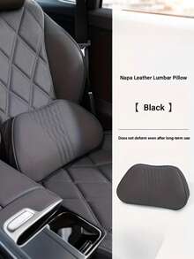 Luxury Car Neck Pillow, Nappa Leather Headrest, Seat Cushion, Car Seat Cover, Comfortable And Breathable, Lumbar And Neck Support, Exquisite Embroidery, Suitable For All Seasons, Car Interior Accessories - A - View 14