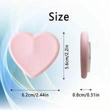 Round, Heart-Shaped Silicone Phone Stand, Foldable Phone Ring Holder, Suitable For Smartphones, Tablets, Phone Accessories - Multicolor - View 4
