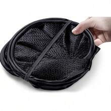 1pc Minimalist Breathable Portable Moisture-Proof Foldable Laundry Basket - Home Bedroom Bathroom Portable Foldable Storage Basket Laundry Basket - Solid Color With Side Pocket Laundry Basket - Travel, Outing, Business Trip Essential Storage Basket - Dusty Blue - View 11