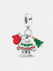 1pc Fashionable Exquisite Mushroom Dress Tree Beaded Pendant, Suitable For DIY Jewelry Making Such As Bracelets, Necklaces, Etc., Perfect Gift For Women And Girls - Silver - View 16