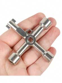 Cross Wrench - Hexagonal Shaft, Triangular Shaft, Square Shaft, Etc., Suitable For Industrial Grade Durable Materials, Sturdy Design, And High-Quality Craftsmanship In Scenarios Such As Faucet Valves, Distribution Boxes, Elevator Doors, Etc - A - View 5