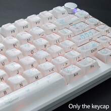 Keycaps PC Transparan Crystal Jelly Profil MDA, Cetakan Kelinci Lucu, Komponen Pengganti Modifikasi Keyboard Mekanik, Kompatibel dengan Switch MX, Spacebar 6.25U, Universal untuk Gaming & Kantor, Hanya Keycaps (Keyboard Tidak Termasuk) - View 2