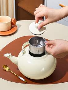 WGROOM 1 件/1 套加厚不锈钢家用厨房茶壶咖啡壶，适用于茶、咖啡、牛奶、果汁，适合户外、婚礼、派对、礼物、生日 - 黑色 - 查看 11