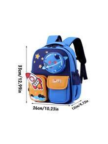 1pc Personalized Back To School Fashionable Cute Cartoon Rocket, Candy, Flower Theme Backpack With Mini Coin Purse, Zipper Closure Nylon Material, Adjustable Shoulder Strap, Hand-Carry, Suitable For School, Shopping, Daily Outings, Outdoor Trips. Birthday Gift, Backpack - Multicolor - View 11
