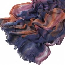 1pc Women's Casual Modal Viscose Rainbow Headscarf, Fashion Bohemian Style Party Scarf With Tassels, Suitable For Gatherings And Celebrations - Multicolor - View 11