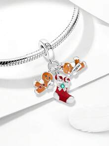 1pc Fashionable Exquisite Mushroom Dress Tree Beaded Pendant, Suitable For DIY Jewelry Making Such As Bracelets, Necklaces, Etc., Perfect Gift For Women And Girls - Silver - View 8