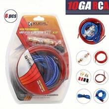 Muzata 10 Gauge Amp Wiring Kit Instalasi Amplifier Dengan Kabel Interkoneksi RCA Dan Kabel Speaker Kit AMP Subwoofer Mobil Kabel Audio Otomatis M027 - MultiWarna - View 1