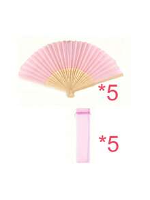 80/64/60/48/40/20/4pcs Pink Wooden Folding Fan Gift Set With Gift Bag And Thank You Card, Bamboo Handheld Folding Fan For Bride, Bachelorette Party, Wedding, Bridal Shower Decoration - Multicolor - View 17